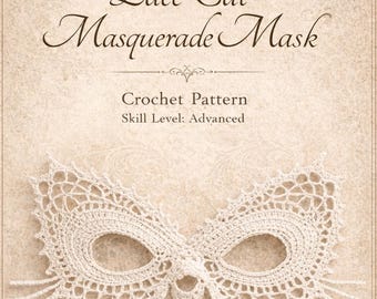 Lace Cat Masquerade Mask Crochet Pattern (PDF)