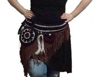 Stash Festival Utility Belt Crochet Pattern Hippie Gyspy Bohomian Boho PDF Digital Download