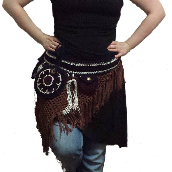 Stash Festival Utility Belt Crochet Pattern Hippie Gyspy Bohomian Boho PDF Digital Download