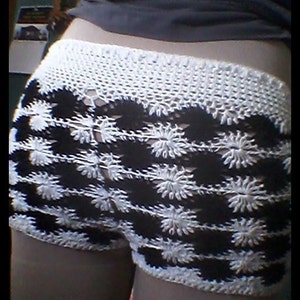 Super Sonic Crochet Shorts Pattern Shell Waves Beach Shorts Sexy Cotton Small Medium Large Extra Large image 4