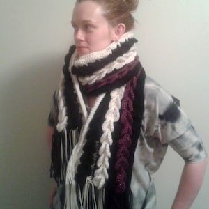 Sequin Sequences Scarf Crochet Pattern PDF Textured Heavy