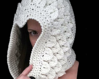 Crocodile Stitch Hood Crochet Pattern, Celestial Scales (PDF Download)