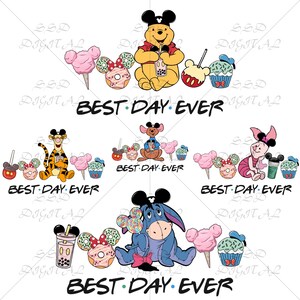 Winnie the Pooh PNG Bundle, Digital Download Clipart, Printable Character Art, Hundred Acre Wood Designs, Cartoon Bear PNG Files