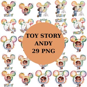 Toy Story Family PNG Bundle - Toy Story Andy PNG, Disney Pixar Digital Download, Cute Cartoon Png Design, Birthday Matching Family Png