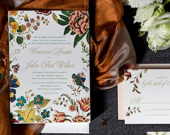 Wedding Invitation Suite Printable Invitation Cards Floral Vintage Invite Set Template Rustic Modern Invitation Cards Wedding Colorful Wilde