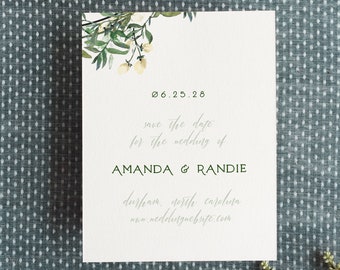 Save the Date Printable Floral Wedding Card Rustic Save the Date Template Classic Elegant Save the Date Calligraphy Style Save Date Card NAN