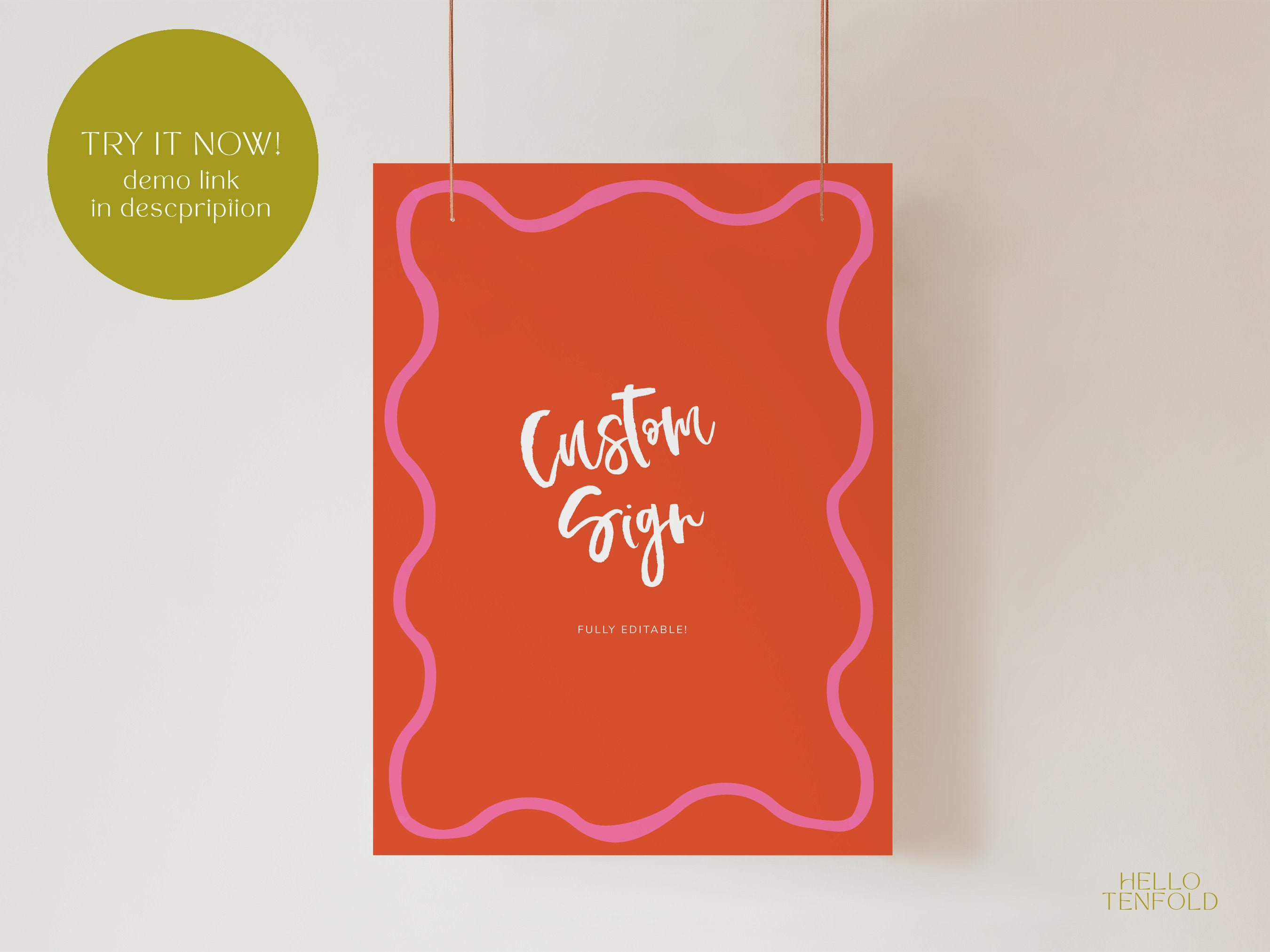 Editable Wave Call Out Wavy Wedding Sign Template Editable Wave Sign for Easel Modern Wedding ...