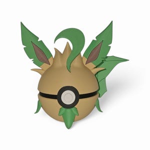 Leafeon Poke Ball Replica - 3D Printed PokeBall | Anime Collectibles & Gifts