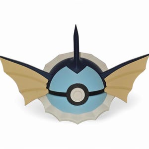 Vaporeon Poke Ball Replica - 3D Printed PokeBall | Anime Collectibles & Gifts