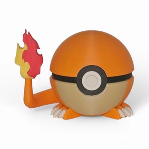 Charmander Poke Ball Replica - 3D Printed PokeBall | Anime Collectibles & Gifts