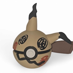 Mimikyu Poke Ball Replica - 3D Printed PokeBall | Anime Collectibles & Gifts