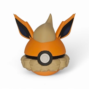 Flareon Poke Ball Replica - 3D Printed PokeBall | Anime Collectibles & Gifts
