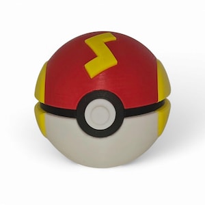 Fast Ball 3D Printed Pokeball Replica | Anime Collectibles & Gifts