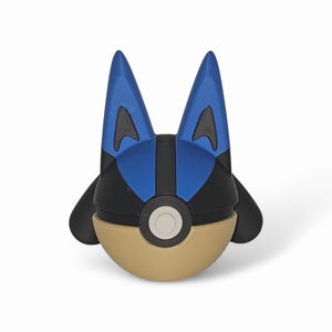 Lucario Poke Ball Replica - 3D Printed PokeBall | Anime Collectibles & Gifts