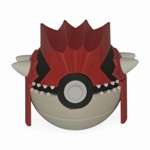 Groudon Poke Ball Replica - 3D Printed PokeBall | Anime Collectibles & Gifts