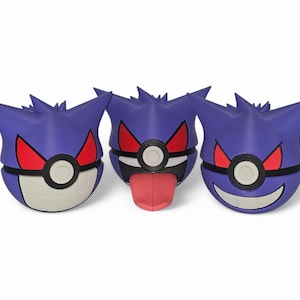 Gengar Poke Ball Replica - 3D Printed PokeBall | Anime Collectibles & Gifts