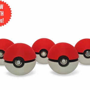 LED Pokeball with Push Button - 3D Printed Replicas | Anime Collectibles & Gifts | Light-Up Functional