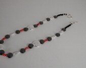 Black and Silver Beaded Necklace