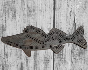 Walleye Cribbage Board – Fisherman Gift | Cabin Game Decor | Gift for Dad