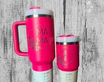 Matching Mom and Mini Stanley Style Tumblers | Personalized Mom Cup |
