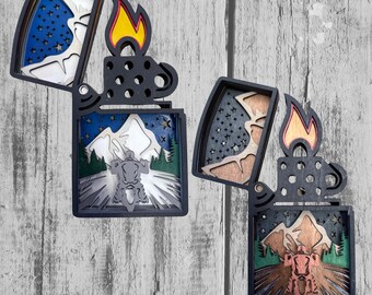 Motorcycle Lighter Wall Art –  Biker Gift | Motorcycle Garage Decor