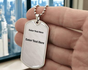 素朴なドッグタグネックレス、ヴィンテージスタイルのドッグタグ