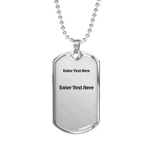 Personalized Military Dog Tag Necklace, Engraved Gift for Dad