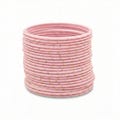 Pink Dotted Metal Bangles | Pakistani Indian Wedding Jewelry, Set of 24