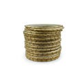 Golden Metal Bangles | Dotted Pakistani Indian Churi Set of 24