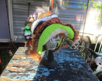 Hazels Hat crochet witch halloween samhain *ready to ship*