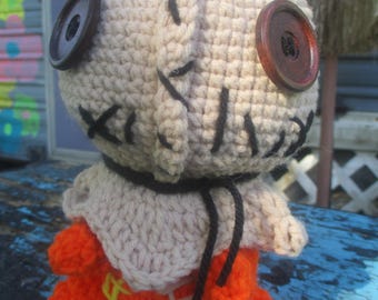 Sam Stash Jar crochet doll horror fun ooak  *ready to ship*