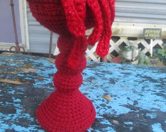 Bloody Baron Candle Stick Holder crochet horror gothic *ready to ship*