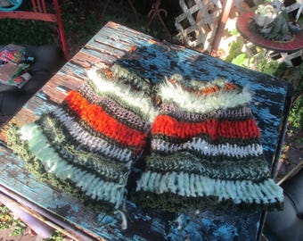 Forest Fairy Bell Bottom Leg Warmers ooak cottage core Hippie cosplay rave festival *ready to ship*