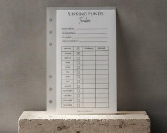 Sinking Funds Tracker | Transparent | Money Turnover | Budgeting | Budget Planning | Finance | Turnover Method | Saving Money | Budget Planner