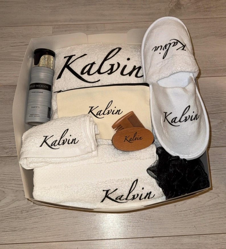 Personalized bath set for men image 3