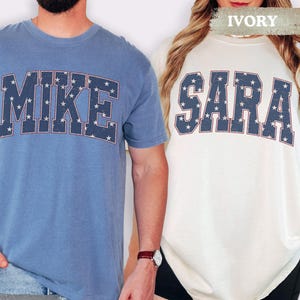 Personalized Patriotic Name Shirt, Custom USA Name Tee, Fourth of July Shirt, American Flag Shirt, Memorial Day Gift Tee