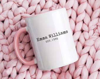Personalized Coffee Mug, Custom Mug,  Ceramic Coffee Cup, Custom Text Mug, Custom Name Mug