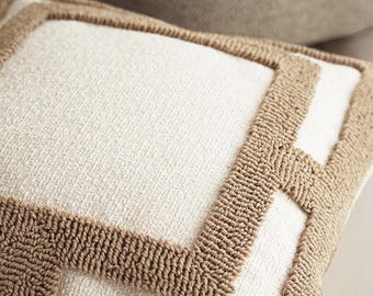 Bohokussenhoes - getufte AMÉLIE kussensloop, sierkussen met textuur voor woonkamer en slaapkamer