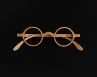 Literati | Circle of Light – Handmade Maple Wood Prescription Eyewear – Lightweight Wooden Round Glasses – Artisan Gift– Free Engraving