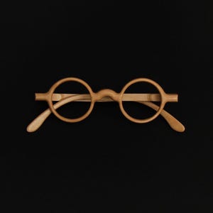 Literati | Circle of Light – Handmade Maple Wood Prescription Eyewear – Lightweight Wooden Round Glasses – Artisan Gift– Free Engraving