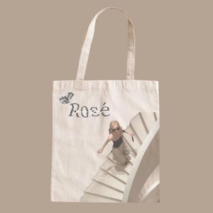Rose Blackpink Tragetasche, Benutzerdefinierte Blackpink Rose Fan Geschenk, Floral Einkaufstasche, Blackpink Merchandise, Rose Fan Zubehör, Geschenk für Kpop-Liebhaber