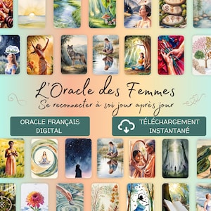 L'Oracle des Femmes, Digital, 48 cartes oracle en francais, Oracle digital download, oracle feminin, oracle divinatoire francais