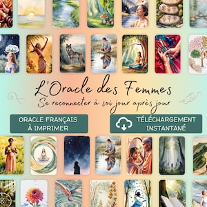 L'Oracle des Femmes imprimable, 48 cartes oracle en francais, Oracle imprimables francais, oracle feminin, oracle divinatoire francais