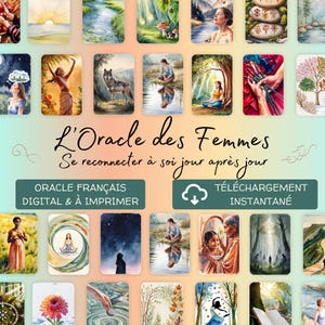 Pack digital et imprimable L'Oracle des Femmes, 48 cartes oracle en francais, Oracle , oracle feminin, oracle divinatoire francais
