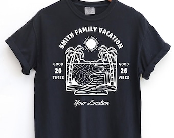 Camiseta juvenil para vacaciones familiares, camiseta personalizada para la playa 2026, camisetas a juego para la familia, camisetas para grupos de campamento de verano, camiseta personalizada para crucero, camiseta de viaje