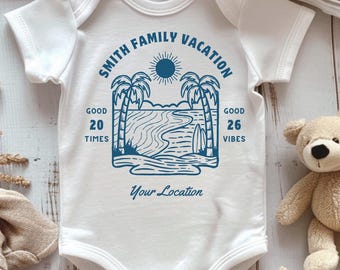 Body para bebé para vacaciones familiares, camiseta personalizada para la playa 2026, camisetas a juego para la familia, camisetas para grupos de campamento de verano, camiseta personalizada para crucero, camiseta de viaje