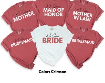 Custom Wedding Party Shirts, The Bach Club Bachelorette Shirts, Custom Mrs Bachelorette Party Shirts, Custom Last Name, Bridesmaid Shirt