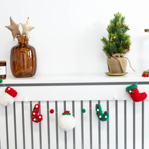 Handmade Bouclé Christmas Garland: Scandinavian Nursery Holiday Decor