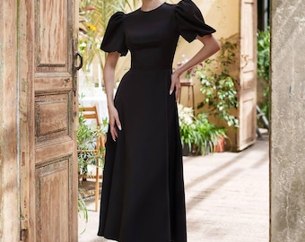 mid size formal dresses Black Midi Dress Plus – Occasion Dress XL XXL sexy wedding party dress