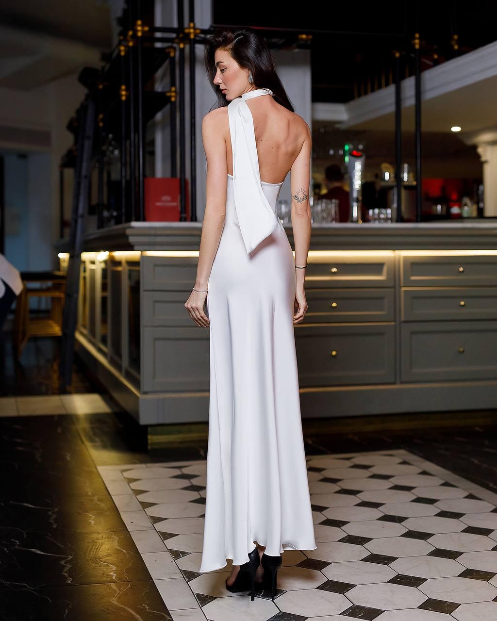 white long elegant dress Abbie Maxi Formal Multi-Way Long White Formal Dress: